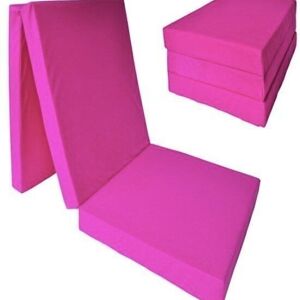 Matelas invité extra épais - rose - matelas de camping - matelas de voyage - matelas pliable - 195 x 80 x 15