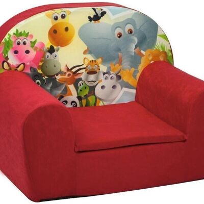 Luxus-Hochstuhl - Kindersessel - Sofa - 60 x 45 - Rot - Madagaskar