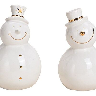 Ceramic snowman white double
