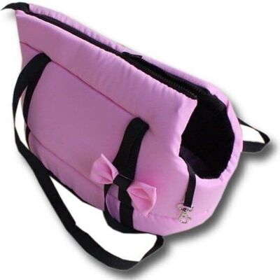 Bolsa de transporte para perros - perros pequeños - bolsa de transporte para perros - rosa - elegante - bolso de hombro