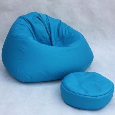 Puf puf azul - 70x100x100 cm - Sillón Cojín de asiento