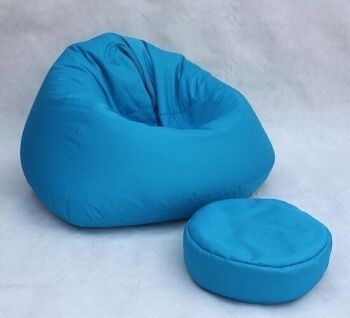Pouf pouf bleu - 70x100x100 cm - Chaise longue Coussin d'assise