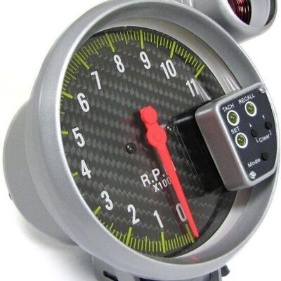 Tachometer instrument meter Shift Light Carbon 5 inch