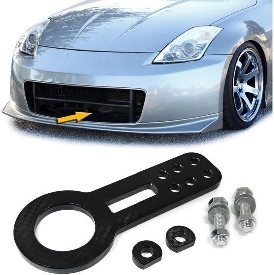 Œillet de remorquage Racing avec extension universel noir