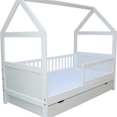 Toddler bed house - 140 x 70cm - solid pine wood