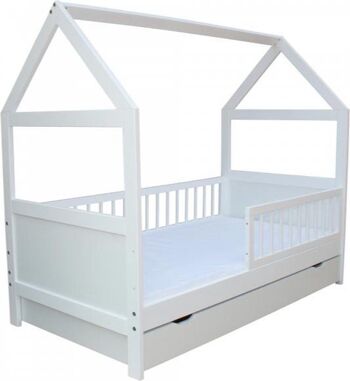 Cabane pour lit d'enfant - 140 x 70 cm - bois de pin massif