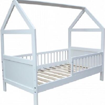Toddler bed house - 140 x 70 cm - solid pine wood