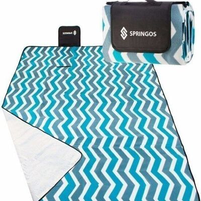 Picnic blanket - beach mat - 200x200 cm - wavy pattern