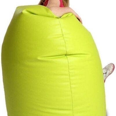 Poltrona a sacco 110 cm in pelle artificiale verde lime