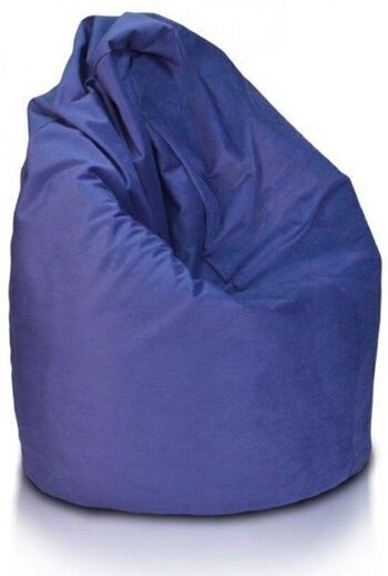 Pouf 110cm tissu bleu/violet