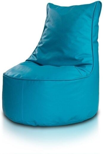 Pouf enfant 75cm cuir artificiel turquoise