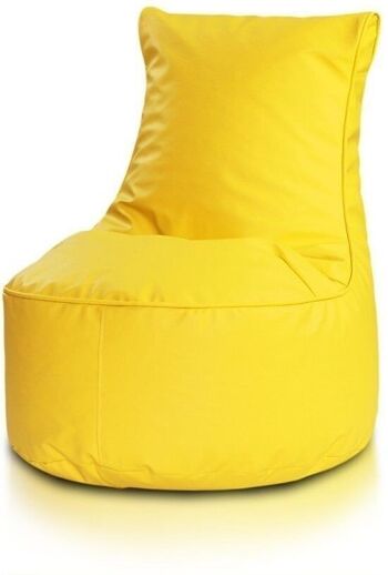 Pouf enfant 75cm cuir artificiel jaune foncé