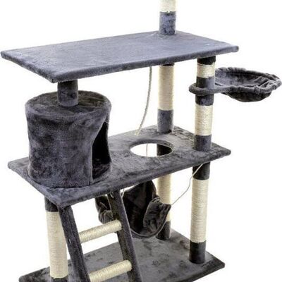 Cat tree scratching post XXL 140 x 105 x 49 cm gray