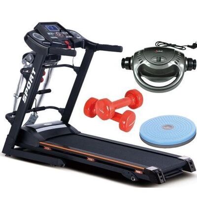 Compact folding treadmill with heart rate function