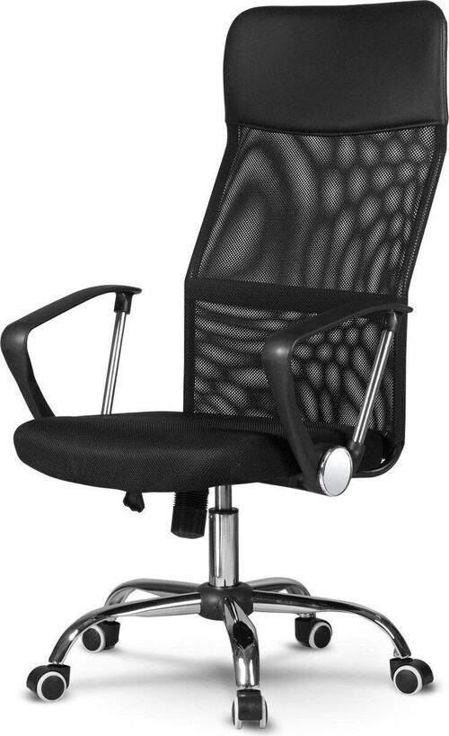 Bureaustoel zwart kunstleer ergonomisch verstelbaar