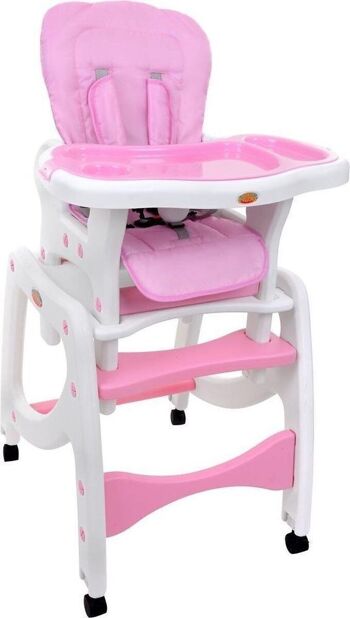 Chaise haute chaise bébé chaise enfant 5 en 1 rose