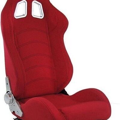 Sports chair red with upholstered rails