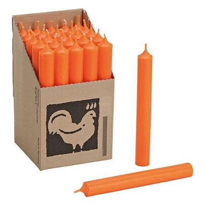 Candela conica arancione, tinta unita Ø 2x18 cm Durata di combustione ca. 8 ore