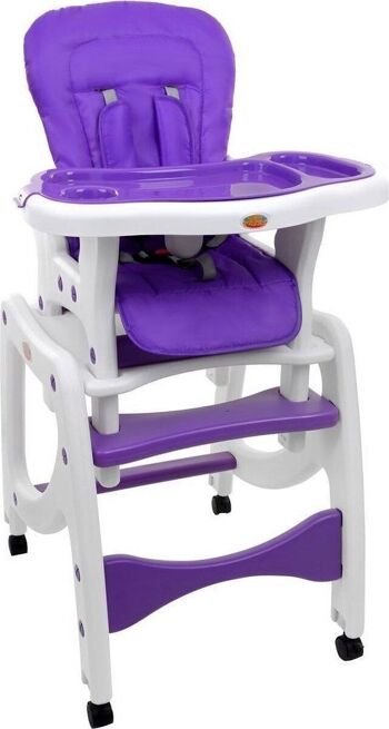 Chaise haute chaise bébé chaise enfant 5 en 1 violet