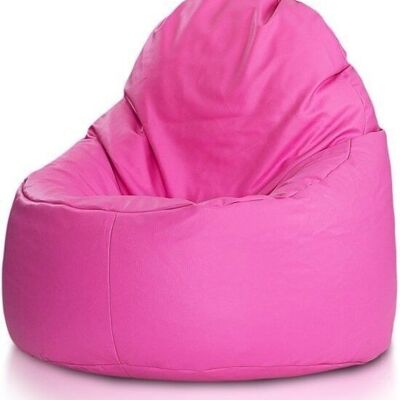 Sillón Beanbag rosa - cojín de asiento cojín de relajación - relleno - cuero artificial