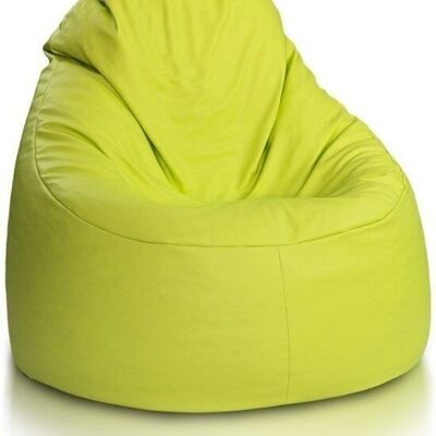 Fauteuil pouf citron vert - coussin d'assise coussin de relaxation - rempli - cuir artificiel