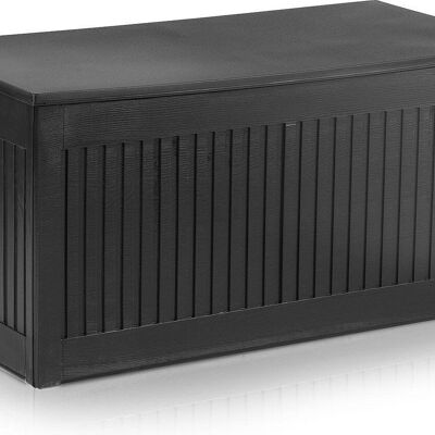 Storage box with lid - 270 liters - 107x53x51 cm - black