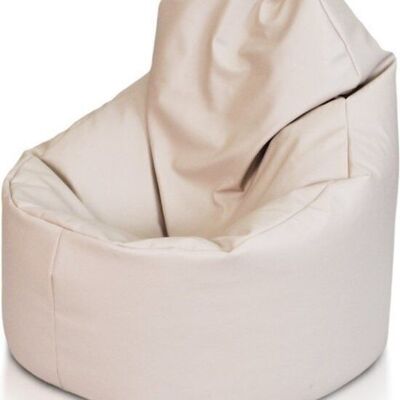 Poltrona a sacco beige - cuscino sedile cuscino relax - imbottito - pelle artificiale