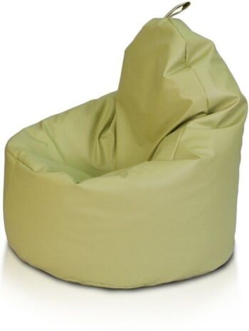 Fauteuil pouf vert olive - coussin d'assise coussin de relaxation - rempli - cuir artificiel