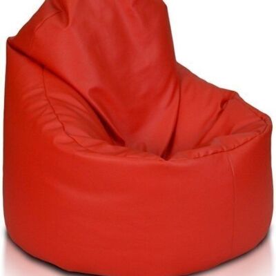 Poltrona a sacco rossa - cuscino da seduta, cuscino relax - imbottito - pelle artificiale