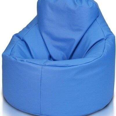 Sillón Beanbag azul - cojín de asiento cojín de relajación - relleno - cuero artificial