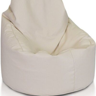 Pouf fauteuil cappuccino coussin de siège coussin de relaxation - rempli - cuir artificiel