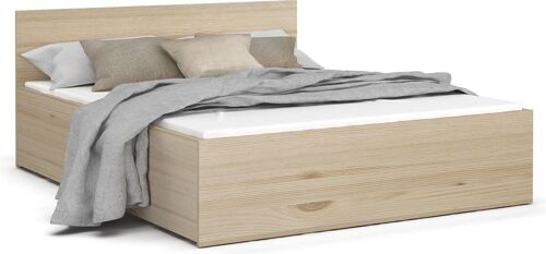 2 persoons bed 160x200 cm - Pijnboom - zonder matras - opklapbare bodem - schoonmaak vriendelijk
