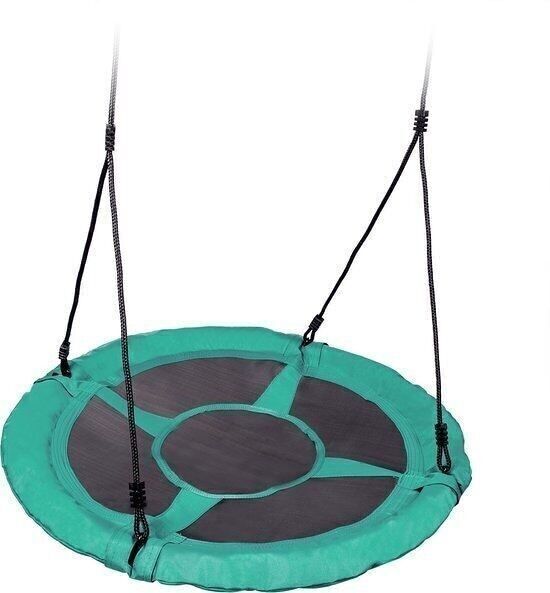Columpio nido - 95 cm de diámetro - turquesa - con cuerdas