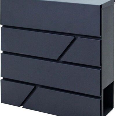 Letterbox stainless steel anthracite - wall mounting - 37x37 cm