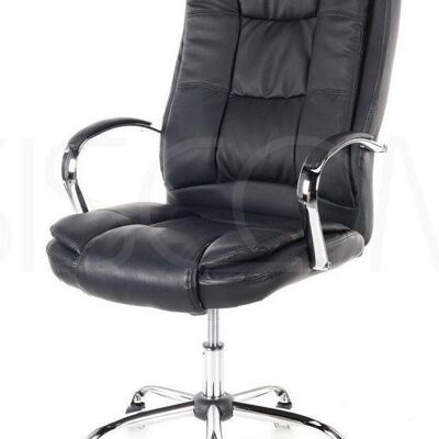 Office chair de luxe - black ECO leather - adjustable