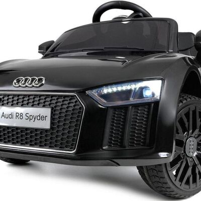 Coche eléctrico para niños - coche de batería - Audi R8 Spyder - negro
