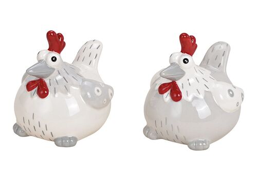 Huhn aus Keramik Weiß