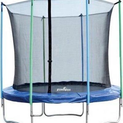Trampoline - 366 cm - with safety net - blue