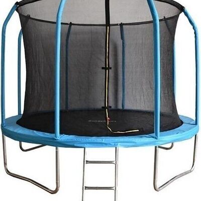 Trampoline - 305 cm - with safety net & ladder - blue