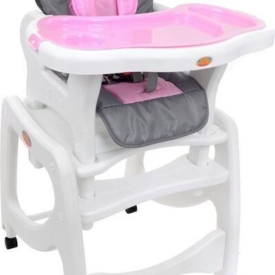 Hochstuhl Babystuhl Kleinkindstuhl 5 in 1 grau rosa