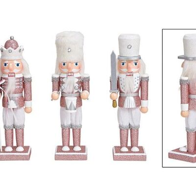 Nutcracker made of wood pink / pink 3-way