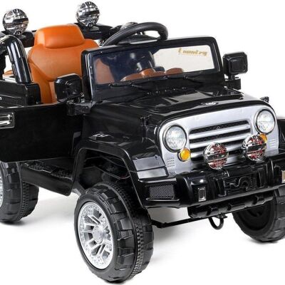 Electrically controlled children's car JEEP all-terrain vehicle black - 3.6 km/h