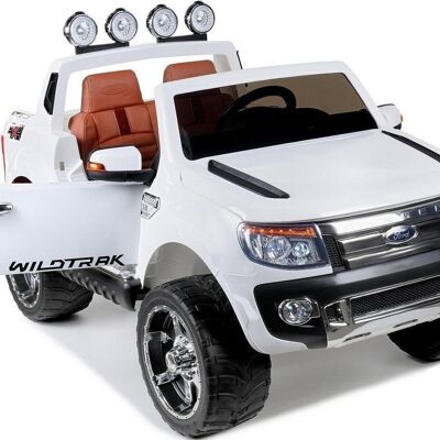 Double electric children's car Ford RANGER white - 3.6 km/h