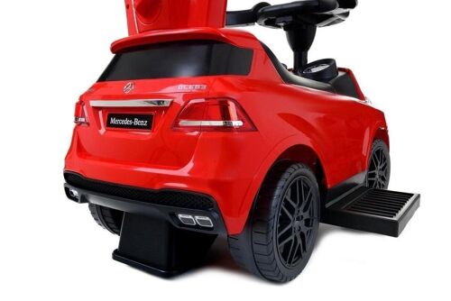 Loopauto met duwstang - Mercedes GLE63 - rood - 3 in 1