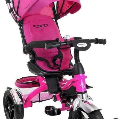 Dreirad-Kinderwagen rosa – Kinderfahrrad – mit Drehsitz
