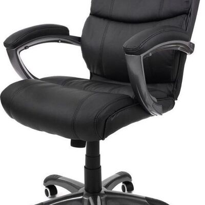 Office chair - ECO leather black - adjustable