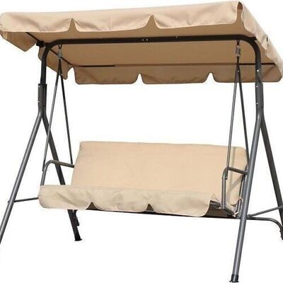 Banc balançoire - balançoire de jardin - 2 places - beige