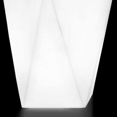 Maceta luminosa - interior y exterior - forma cuadrada angular
