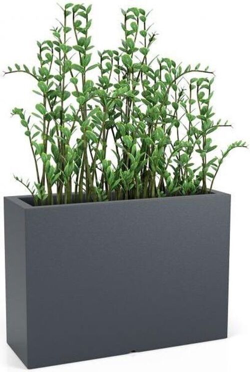 Grote bloempot - plantenbak - rechthoekig - grijs
