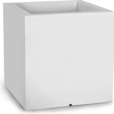 Flowerpot square - 50x50x50 cm - white